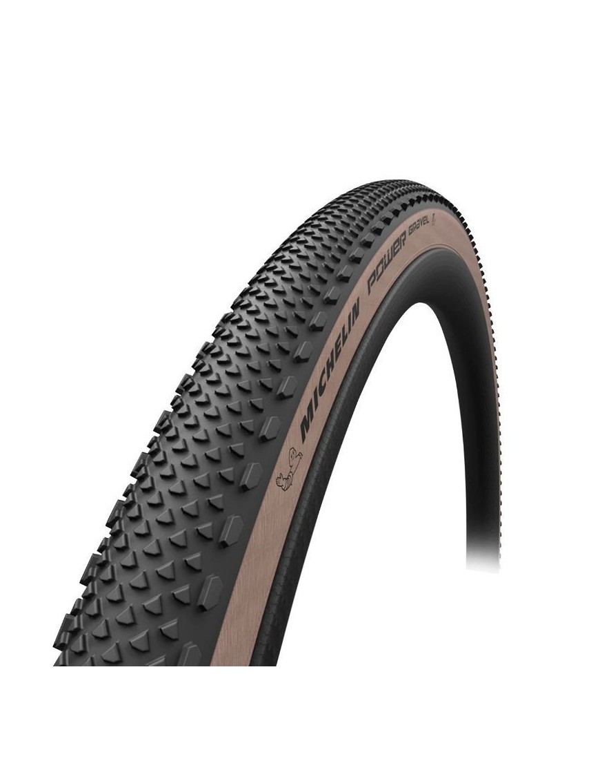 PNEU GRAVEL 700 X 35 MICHELIN POWER GRAVEL NOIR FLANC BEIGE TUBELESS READY TS (35-622)