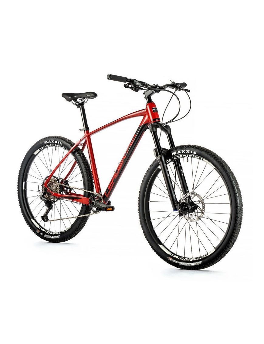 VELO MUSCULAIRE VTT 29 LEADER FOX EMPORIA 2023 ROUGE TIGRE 11V CADRE 18 POUCES (TAILLE ADULTE 170 à 178 cm)