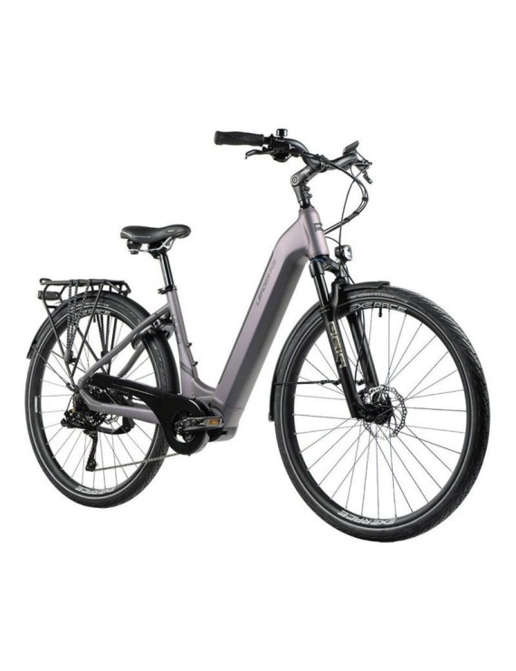 VELO ELECTRIQUE-VAE CITY 28 LEADER FOX VIVALO 2023 MIXTE GRIS 9V MOTEUR CENTRAL BAFANG M420 36V 80Nm BATTERIE 15Ah (16,5'' - H4