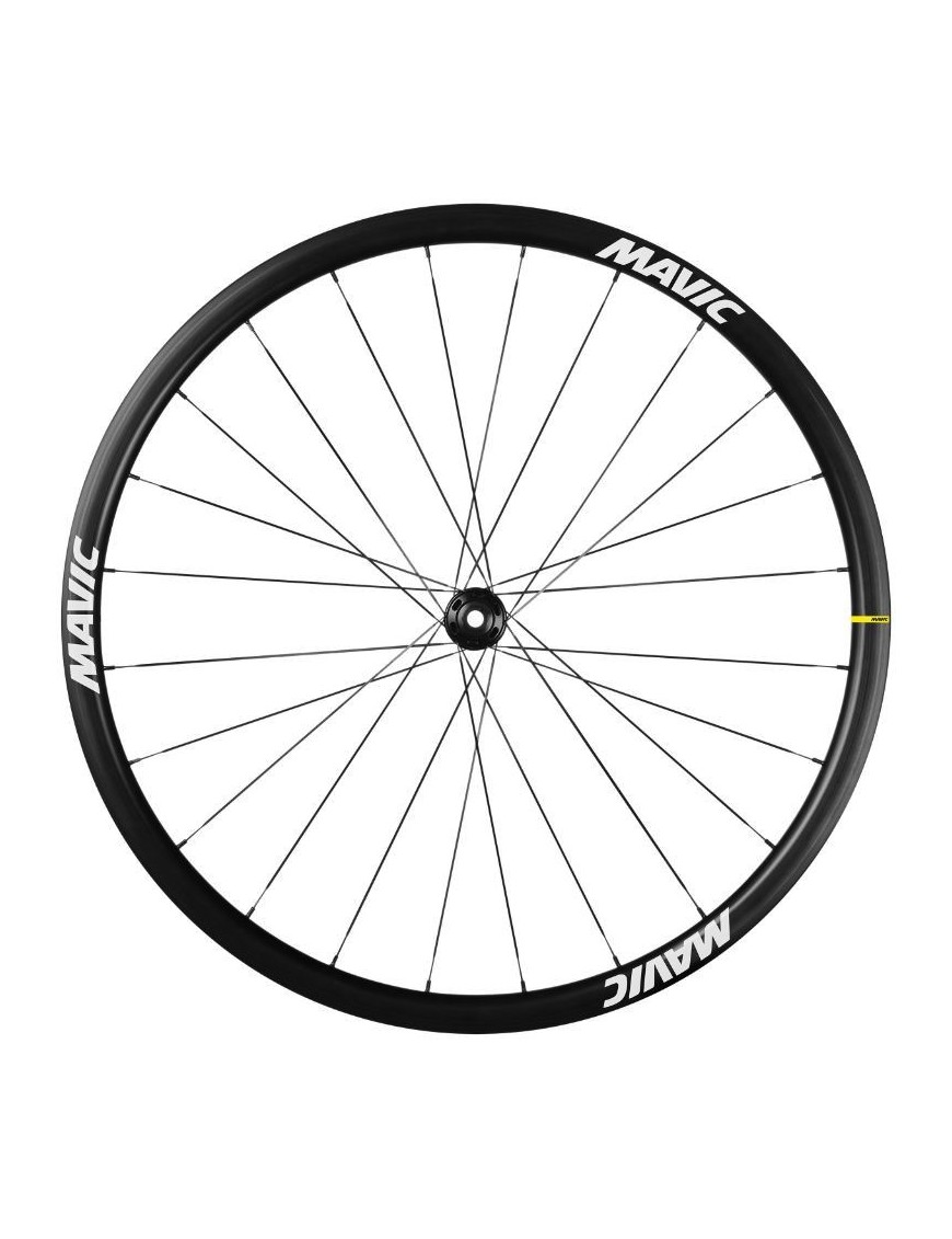 ROUE ROUTE 700 MAVIC KSYRIUM 30 TUBELESS READY AVANT DISC CENTERLOCK AXE TRAVERSANT 12-100 NOIR JANTE 622-19