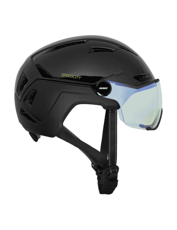 CASQUE VELO ADULTE MAVIC SPEEDCITY NOIR VISIERE INTEGREE TAILLE 54-59 REGLAGE MOLETTE 370GRS - HOMOLOGUE -