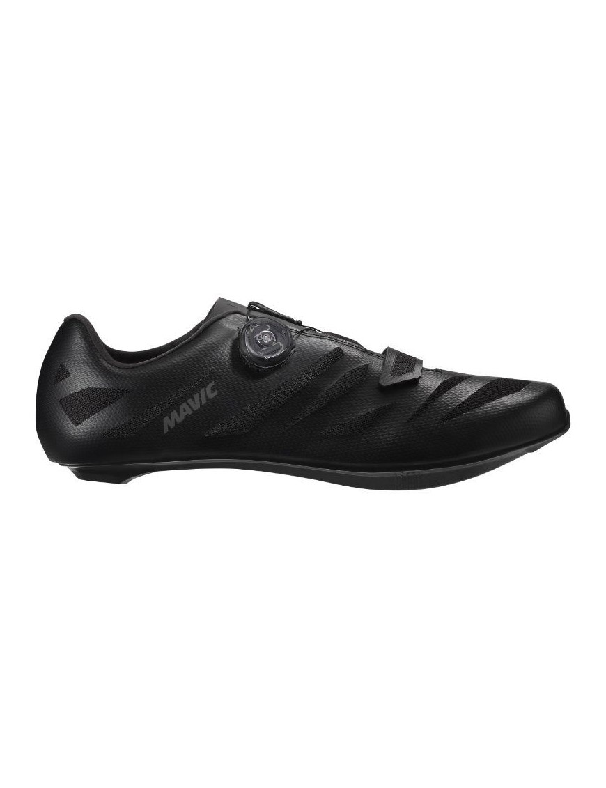 CHAUSSURE ROUTE MAVIC COSMIC SL NOIR 47 1-3 SERRAGE BOA FIXATION 3 POINTS COMPATIBLE LOOK-SHIMANO (PAIRE)