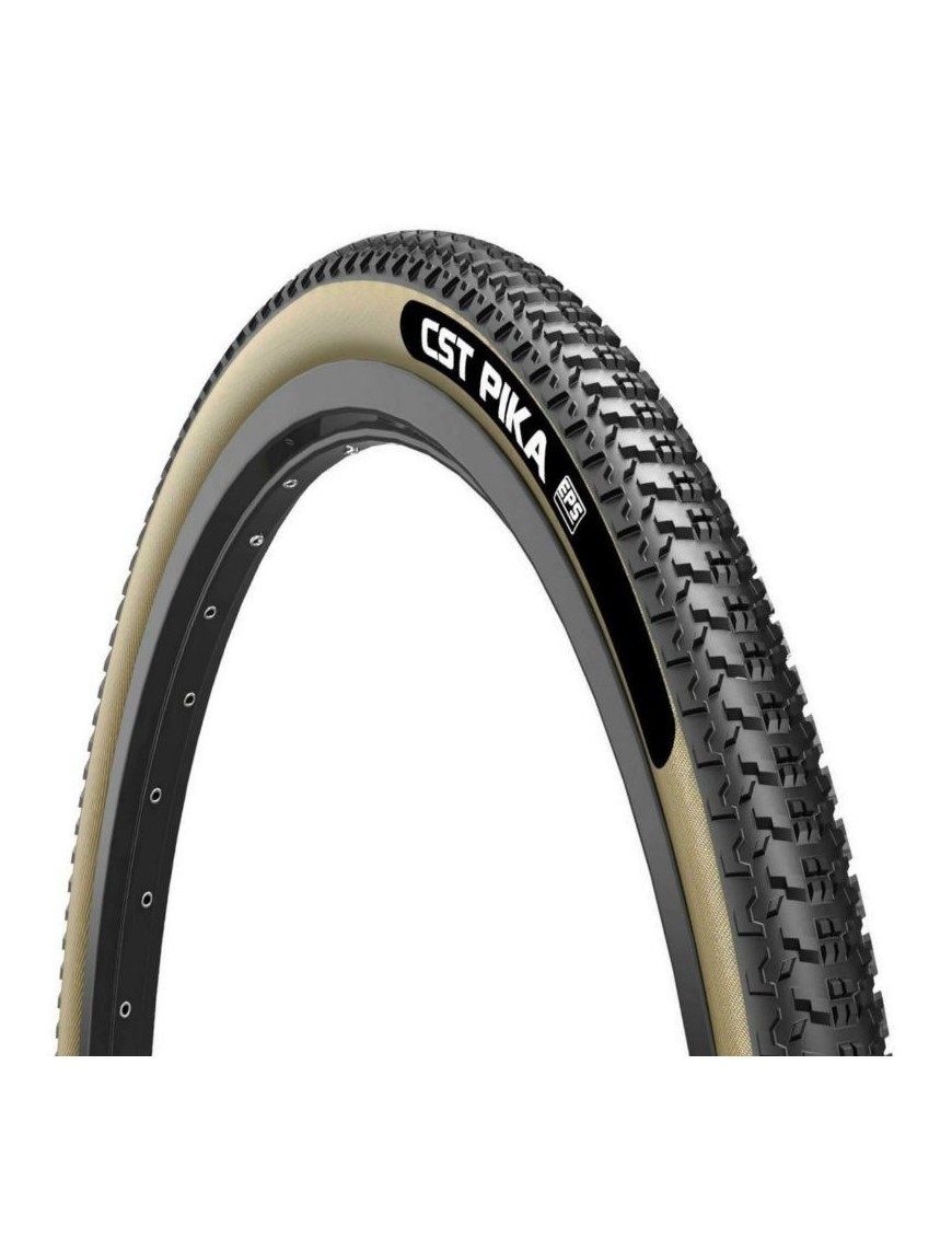 PNEU GRAVEL 700 X 38 CST PIKA PROTECTION TUBETYPE-TUBELESS NOIR-BEIGE TS - DUAL COMPOUND