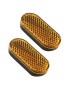 REFLECTEUR - CATADIOPTRE VELO FIXATION LATERALE ORANGE ADHESIF - 50X22 (VENDU A LA PAIRE)
