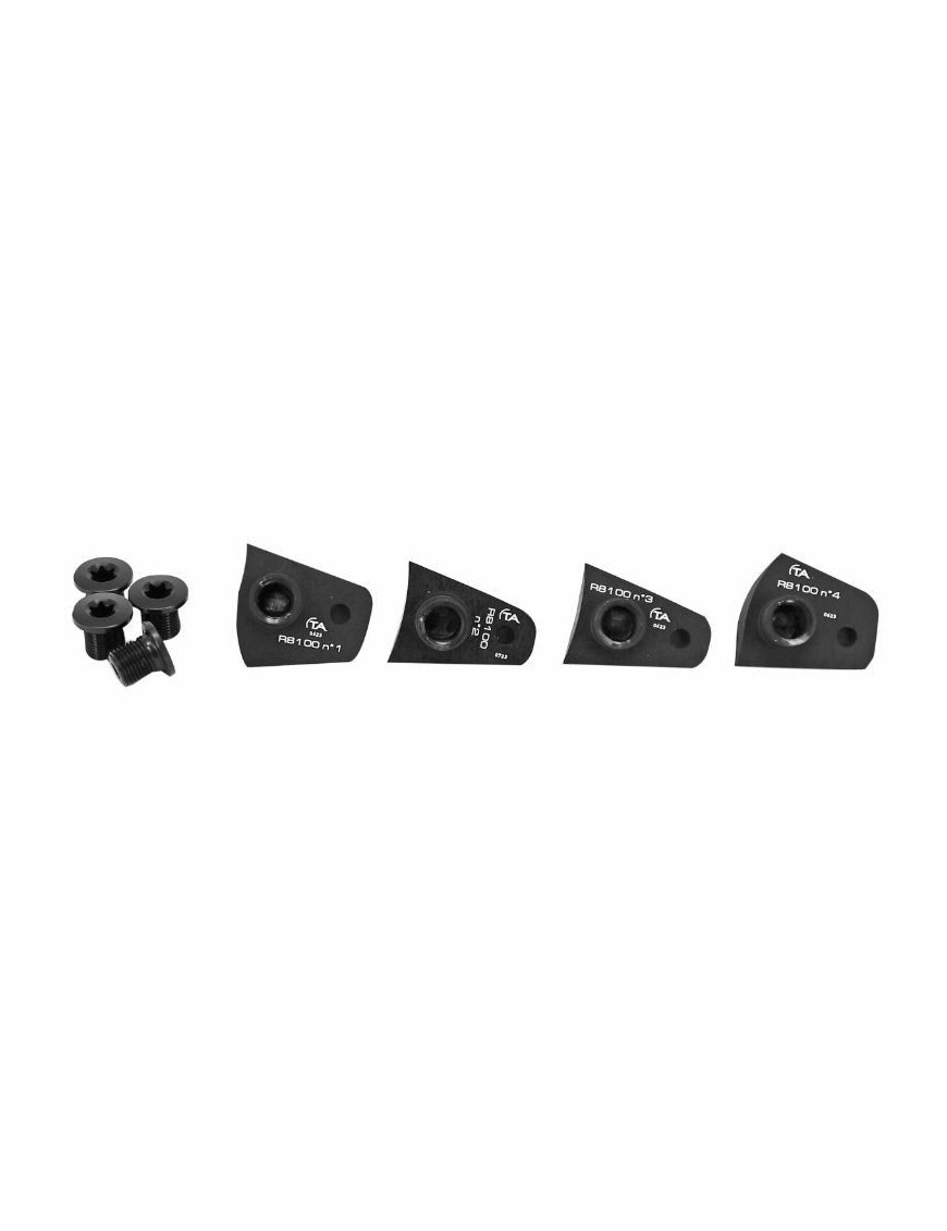 INTRAVIS PEDALIER TA COMPATIBLE ULTEGRA R8100-8170 12V. NOIR POUR PLATEAU X110 (JEU DE 4) - VIS ET CHEMINEE