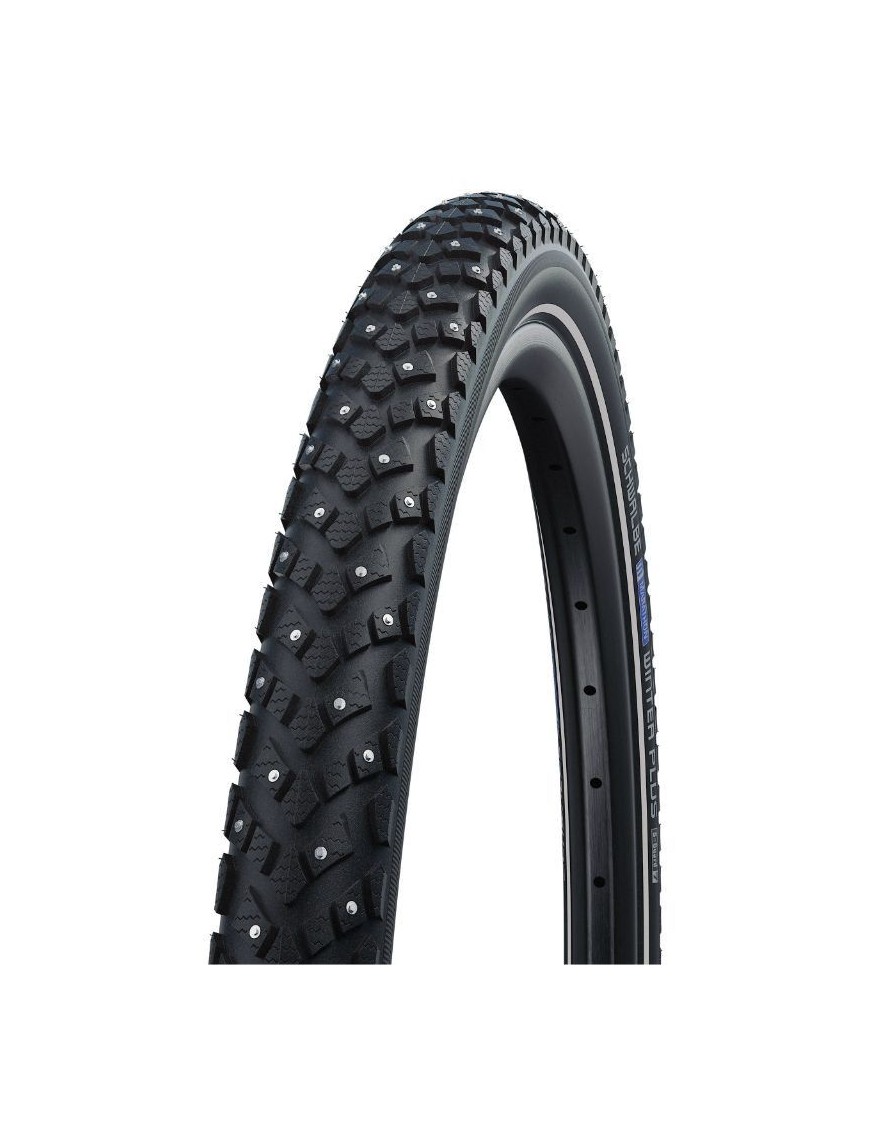 PNEU NEIGE 28-29 X 2.00 SCHWALBE WINTER PLUS TR (50-622) RENFORT 5mm FLANC REFLEX - PNEU NEIGE ET VERGLAS AVEC 104 CLOUS