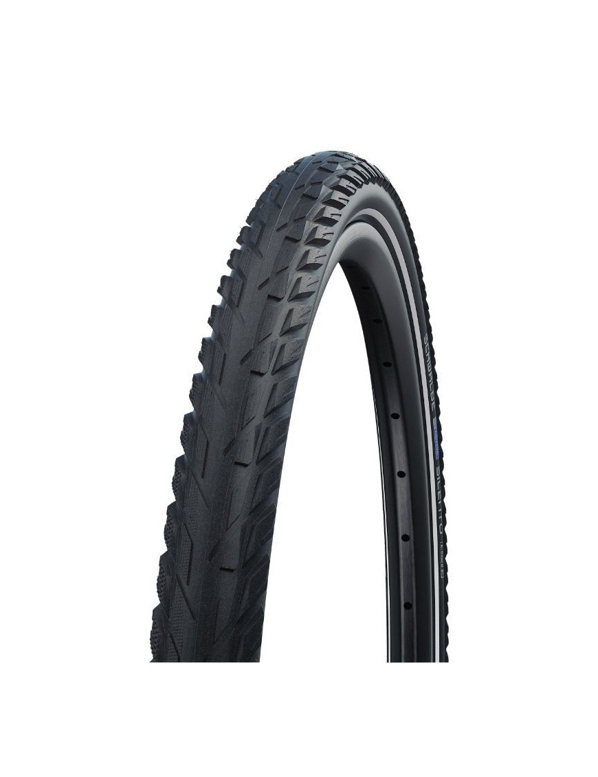 PNEU VTC CROSS 700 X 47 (28-29 x 1,75) SCHWALBE SILENTO NOIR TR (47-622) RENFORT K-GUARD FLANC REFLEX