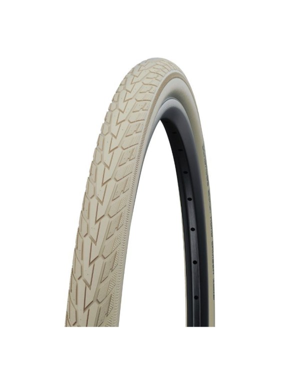 PNEU VTC URBAIN 700 X 40 SCHWALBE ROAD CRUISER HS484 CREME TR (42-622) FLANC REFLEX