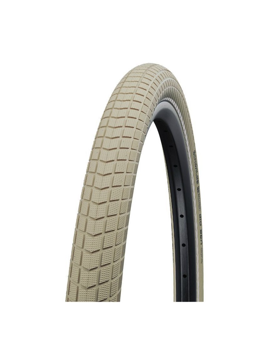 PNEU VTC URBAIN 700 X 38 (29 x 1,50) SCHWALBE BIG BEN TR CREME (40-622) RENFORT FLANC REFLEX