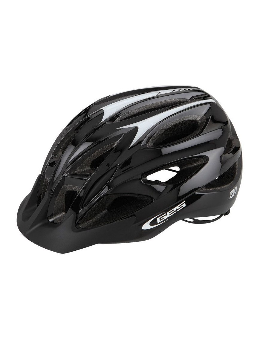 CASQUE VELO ADULTE GES VTT-GRAVEL REVO NOIR IN-MOLD TAILLE 54-58 AVEC VISIERE ET FIT-SYSTEM (VENDU EN BOITE)
