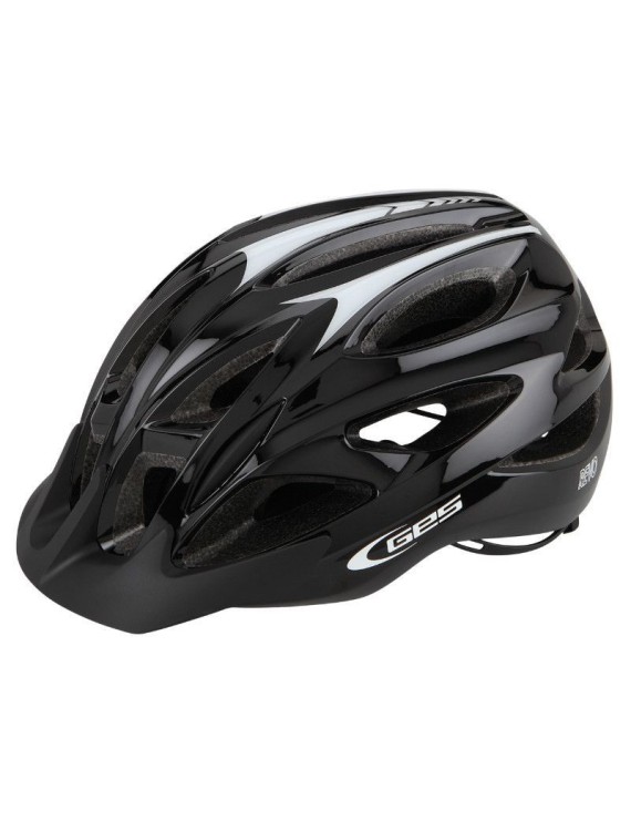 CASQUE VELO ADULTE GES VTT-GRAVEL REVO NOIR IN-MOLD TAILLE 54-58 AVEC VISIERE ET FIT-SYSTEM (VENDU EN BOITE)