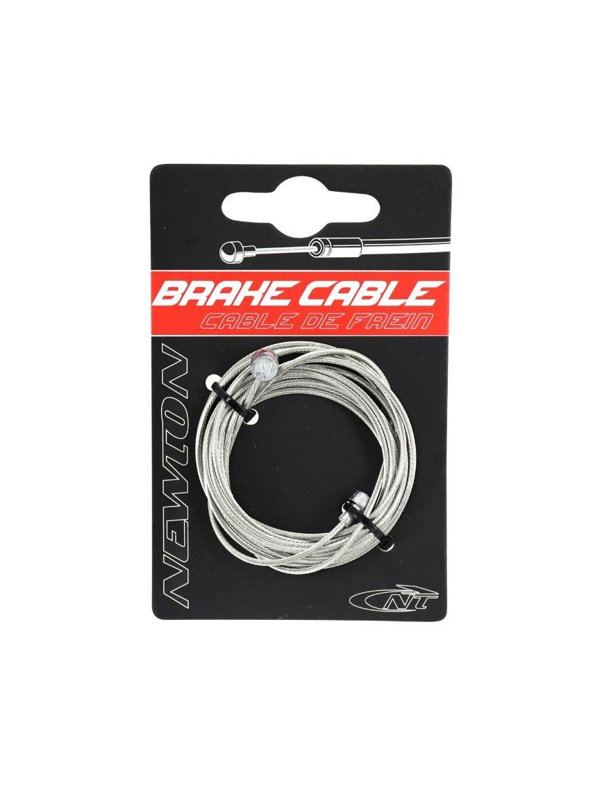 CABLE DE FREIN ROUTE-VTT NEWTON INOX POUR SHIMANO ET ADAPTABLE long 1,85m (VENDU SUR CARTE A L' UNITE) (OFFRE SPECIALE)