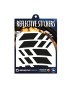 AUTOCOLLANT-STICKER REFLECHISSANT POUR ROUE DE VELO MODELE RACER NOIR (PLANCHE)  -REFLECTIVE BERLIN-
