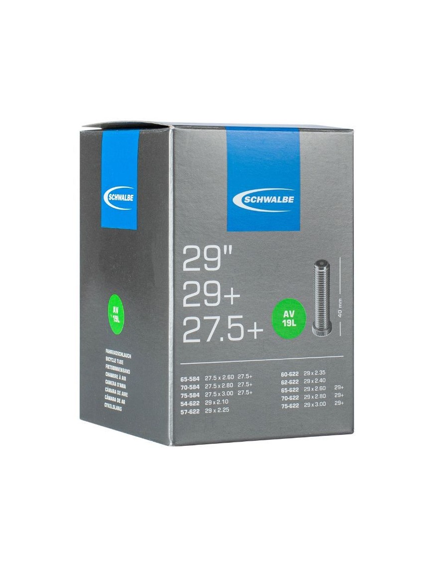 CHAMBRE A AIR VELO 27.5-29 x 2.30-3.00 SCHWALBE VALVE STANDARD TOUT ALU (AV19)
