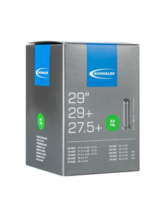 CHAMBRE A AIR VELO 27.5-29 x 2.30-3.00 SCHWALBE VALVE STANDARD TOUT ALU (AV19)