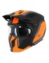 CASQUE TRIAL MT STREETFIGHTER SV TWIN C4 NOIR MAT-ORANGE FLUO XL  SIMPLE ECRAN TRANSPARENT TRANSFORMABLE AVEC MENTONNIERE AMOVI