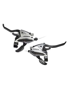 LEVIER-MANETTE VTT PAIRE SHIMANO ALIVIO NOIR-ARGENT 7V POUR FREIN V-BRAKE (OFFRE SPECIALE)