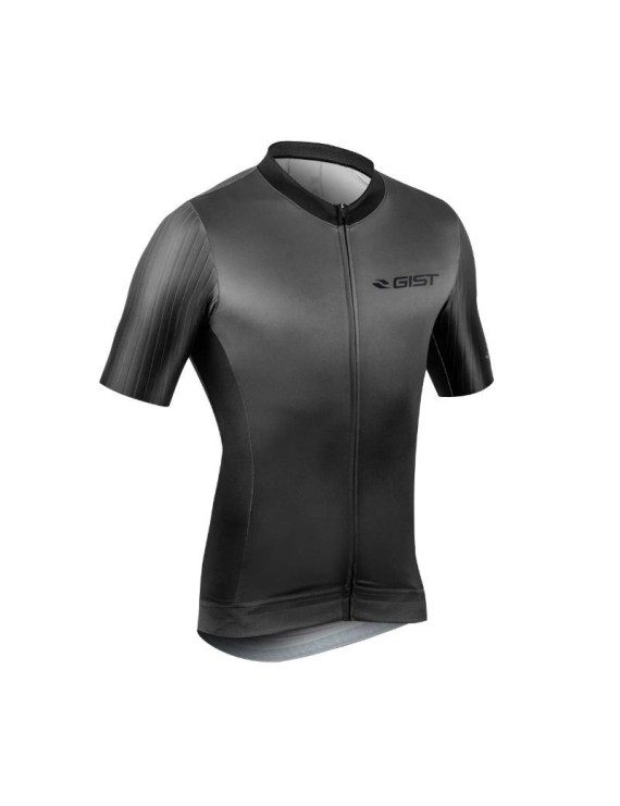 MAILLOT GIST HOMME MANCHES COURTES DIAMOND ZIP TOTAL NOIR-GRIS  XL      -5341