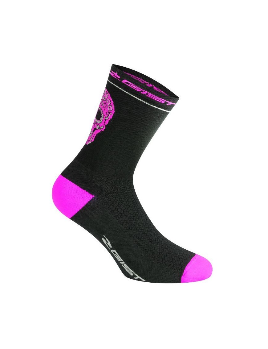 CHAUSSETTES-SOCQUETTES ETE GIST CRANE NOIR-ROSE FLUO 36-39 - HAUTEUR 18CM (PAIRE) -5860