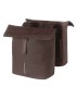 SACOCHE ARRIERE VELO DOUBLE BASIL VEGAN MARRON IMITATION CUIR 28-32L FIXATION PORTE BAGAGE FERMETURE PLIANT ANTI-PLUIE AVEC REF