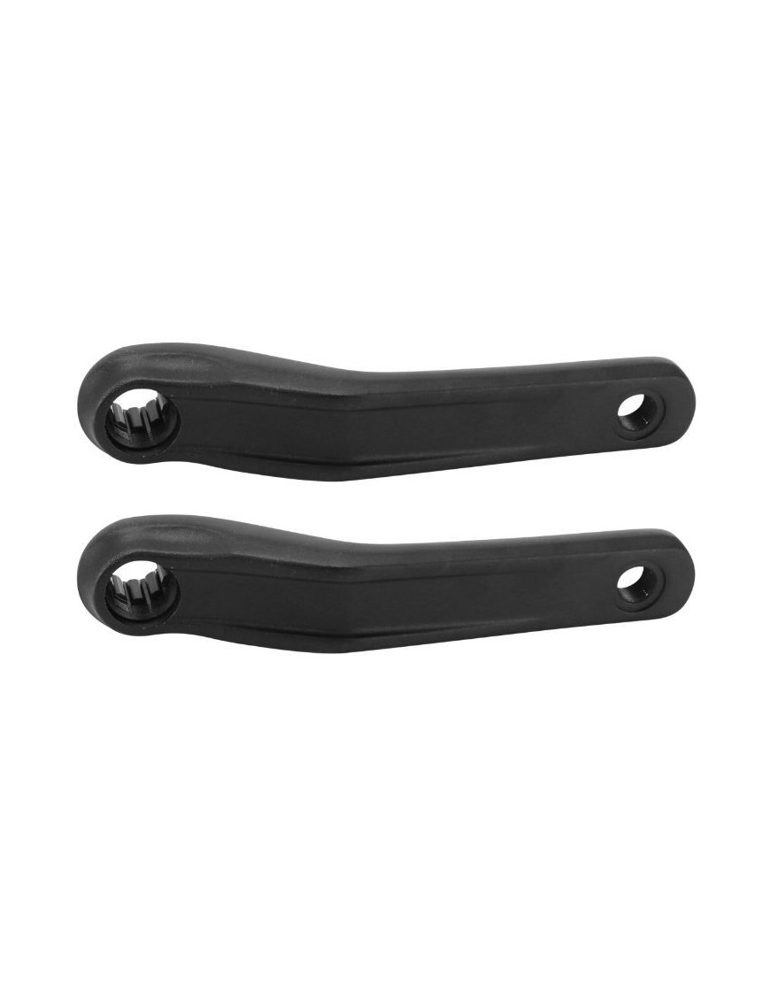 MANIVELLE DROITE + GAUCHE VTT FAT BIKE LEADER FOX BRASA MOTEUR PANASONIC 170mm ALU NOIR (PAIRE)