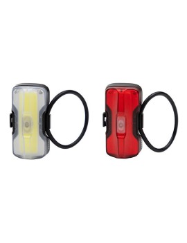 ECLAIRAGE VELO USB KIT SUR CINTRE-TIGE DE SELLE ZEFAL VISION F20-R20 LUMENS NOIR (AVANT+ARRIERE)