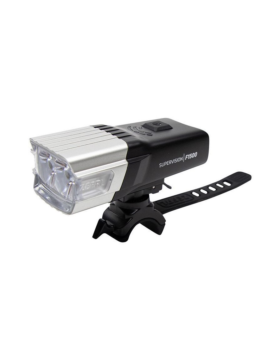 ECLAIRAGE VELO USB AVANT SUR CINTRE ZEFAL SUPERVISION F1500 LUMENS NOIR