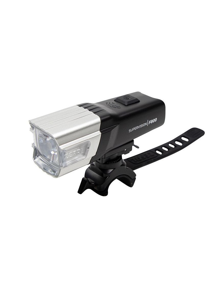 ECLAIRAGE VELO USB AVANT SUR CINTRE ZEFAL SUPERVISION F800 LUMENS NOIR