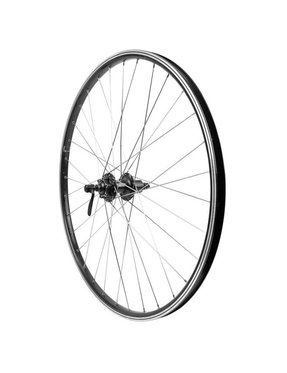 ROUE VTC PATIN BLOCAGE 700 x 35 - 28" M260 ARRIERE NOIR RENFORCE MOYEU SHIMANO DEORE NOIR CASSETTE 9-10-11V (JANTE DOUBLE PAROI