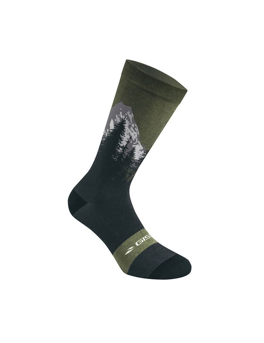 CHAUSSETTES-SOCQUETTES ETE GIST TRENDY VERTE MONTAGNE 43-47 ECOLOGIQUE - HAUTEUR 20cm   (PAIRE)  -5863