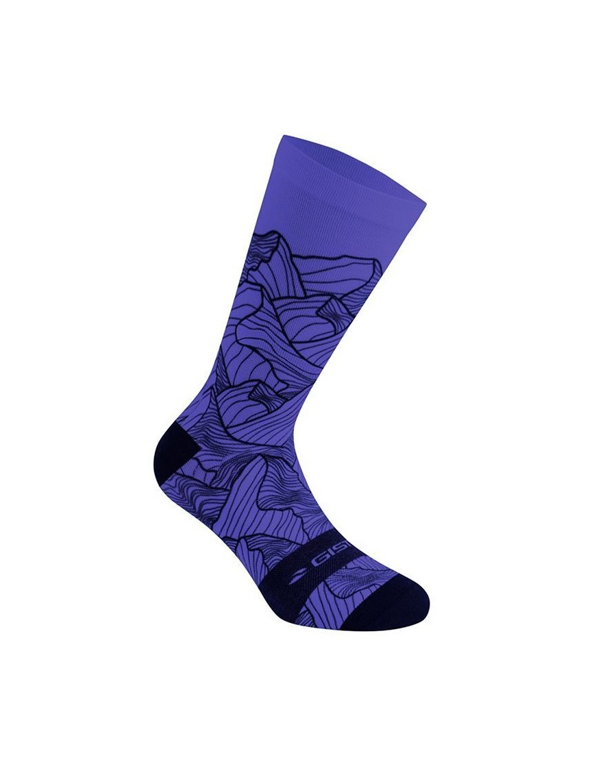 CHAUSSETTES-SOCQUETTES ETE GIST TRENDY VIOLET ALTITUDE 43-47 ECOLOGIQUE - HAUTEUR 20cm   (PAIRE)  -5863