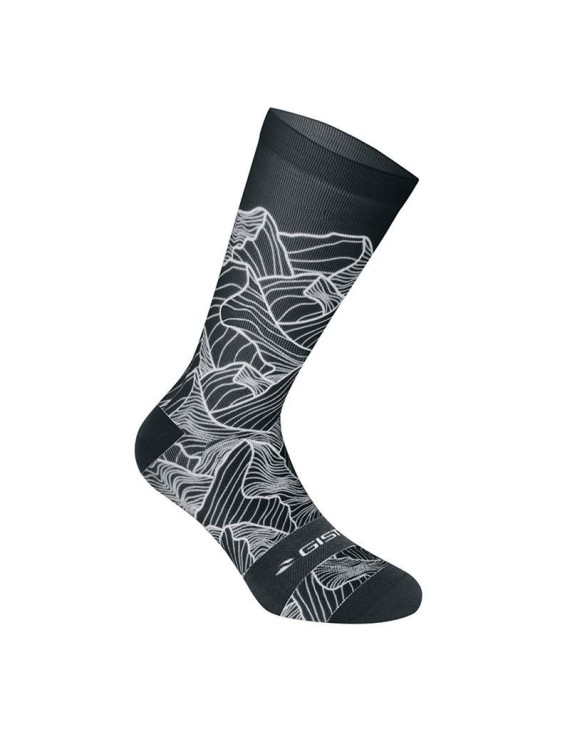 CHAUSSETTES-SOCQUETTES ETE GIST TRENDY NOIR ALTITUDE 43-47 ECOLOGIQUE - HAUTEUR 20cm   (PAIRE)  -5863