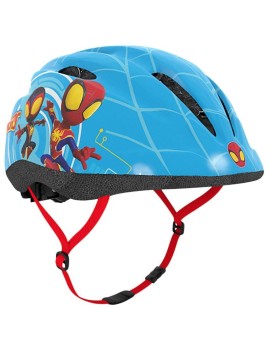 CASQUE VELO ENFANT DISNEY SPIDEY BLEU AVEC MOLETTE REGLAGE TAILLE 48-52 (VENDU SUR CARTE)