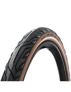 PNEU VTT URBAIN 28 X 1.75 CONTINENTAL PURE CONTACT NOIR FLANC MARRON REFLEX TUBELESS (47-622) COMPATIBLE VAE