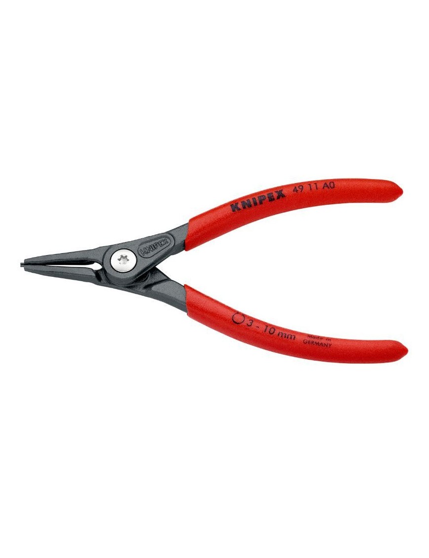 PINCE A CIRCLIPS EXTERIEUR PRO KNIPEX 140mm DIAM CIRCLIPS 3 A 10mm GRIS ANTIROUILLE POINTE 0,9mm (DROITE)  (49 11 A0)  -MADE IN