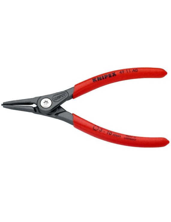 PINCE A CIRCLIPS EXTERIEUR PRO KNIPEX 140mm DIAM CIRCLIPS 3 A 10mm GRIS ANTIROUILLE POINTE 0,9mm (DROITE)  (49 11 A0)  -MADE IN