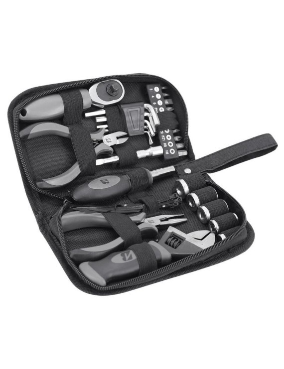 TROUSSE A OUTIL BRIDGESTONE TOOL KIT PRO (INCLUS TOURNEVIS, CLE A MOLETTE, CLE A CLIQUET, PINCES, CLE ALLEN, DOUILLE, EMBOUT) (