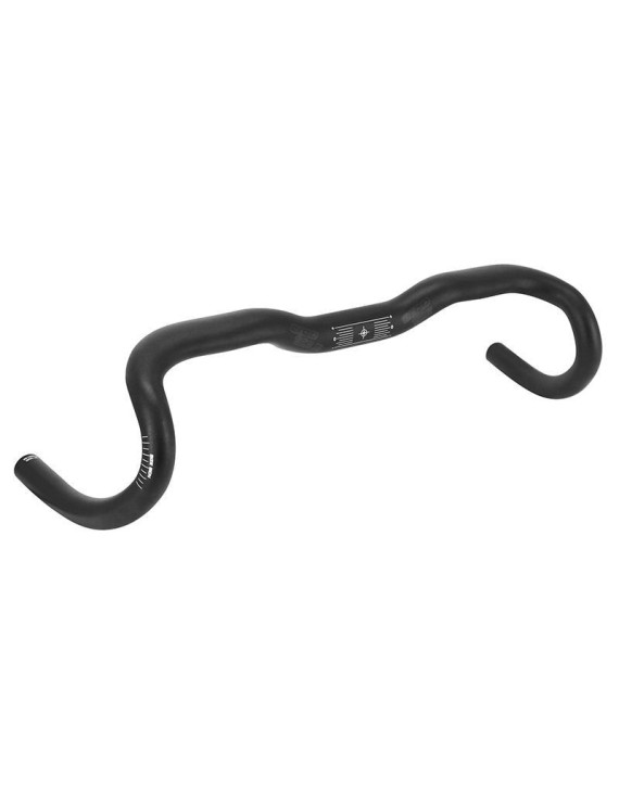 CINTRE ROUTE DEMI RELEVE ERGOTEC RANDONNEUR ALU NOIR DIAM 31.8mm L 420-513mm (HOMOLOGUE NIVEAU 6)