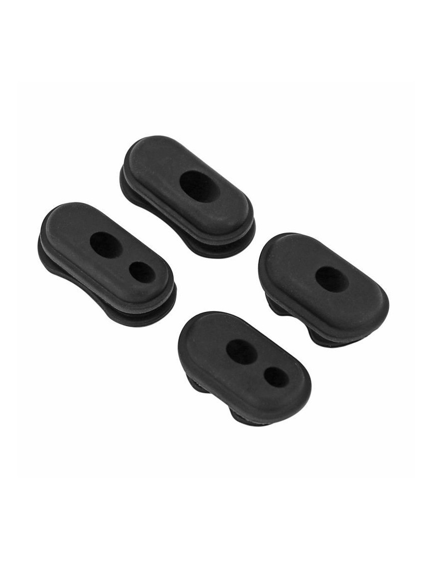 SUPPORT-PASSE CABLE TROTTINETTE POUR XIAOMI M365, ESSENTIAL, 1S, PRO, PRO 2, MI 3 SILICONE NOIR (VENDU PAR 4)  -P2R-