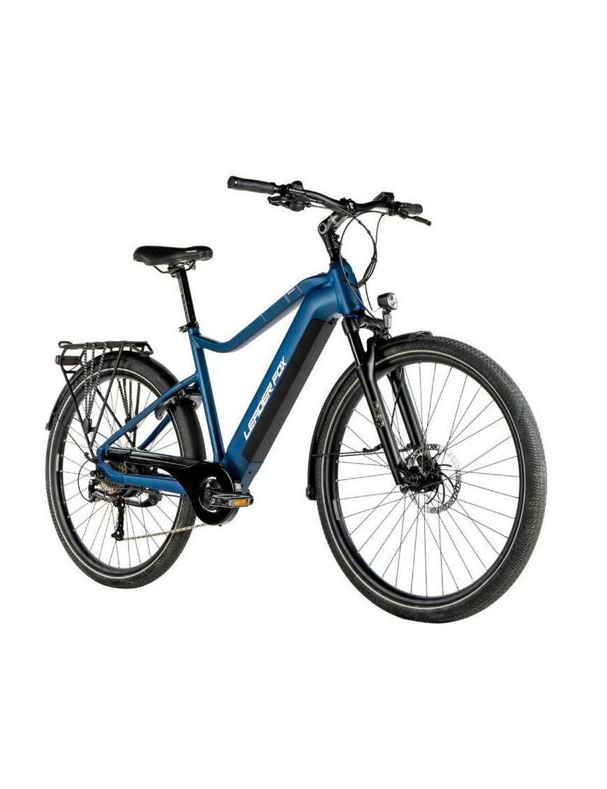 VELO ELECTRIQUE-VAE VTC 29 LEADER FOX SANDY 2024 HOMME BLEU MAT 9V MOTEUR ROUE AR BAFANG 36V 45Nm BATTERIE 20Ah (19'' - H48cm -