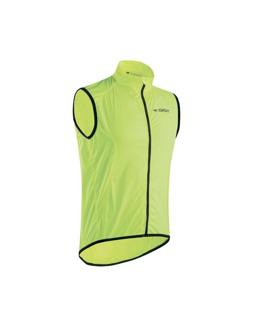 VESTE COUPE VENT ADULTE GIST GILET SANS MANCHE JAUNE FLUO L  -5258