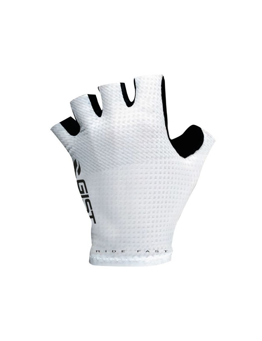 GANTS VELO COURT GIST RACE ETE BLANC XL (PAIRE SUR CARTE) SANS VELCRO  -5527