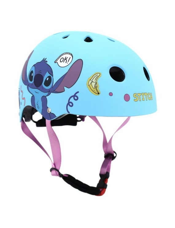 CASQUE VELO ENFANT DISNEY STITCH BLEU AVEC MOLETTE REGLAGE TAILLE 52-56 (VENDU SUR CARTE)