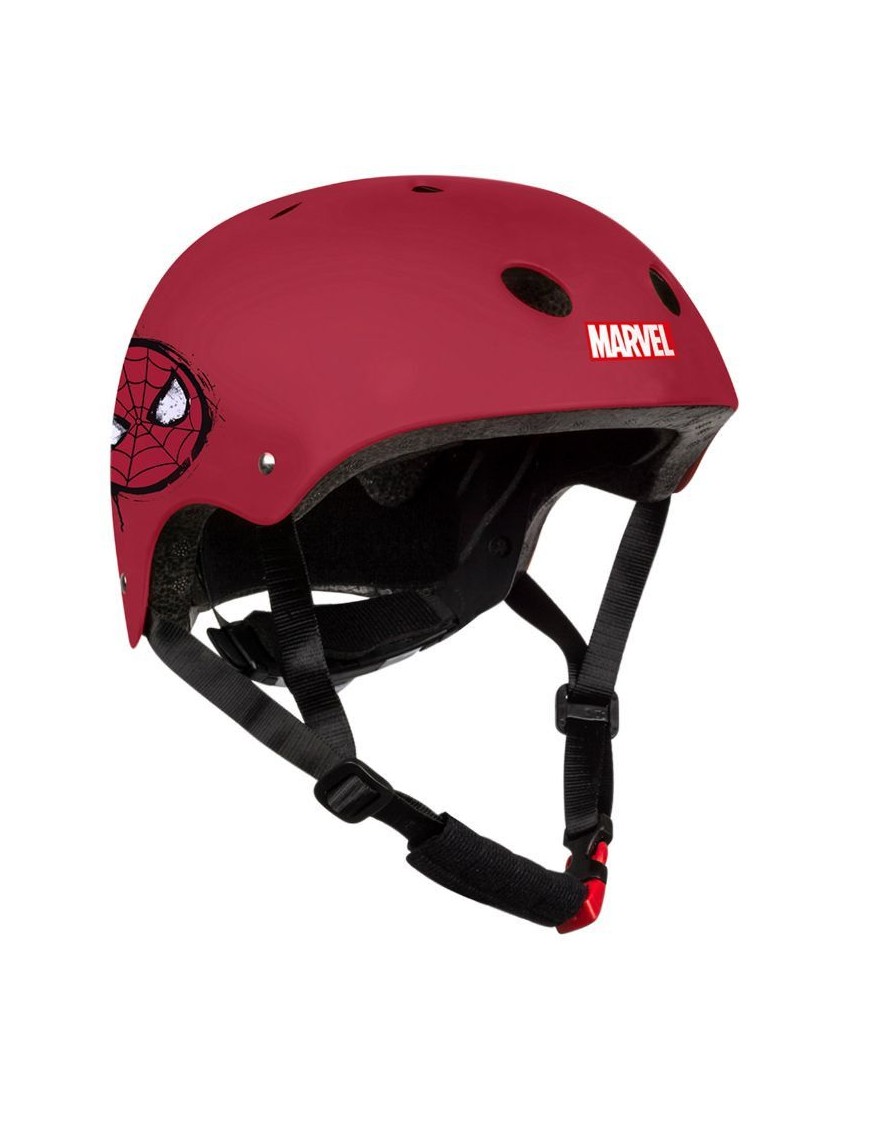 CASQUE VELO ENFANT DISNEY SPIDERMAN ROUGE AVEC MOLETTE REGLAGE TAILLE 52-56 (VENDU SUR CARTE)