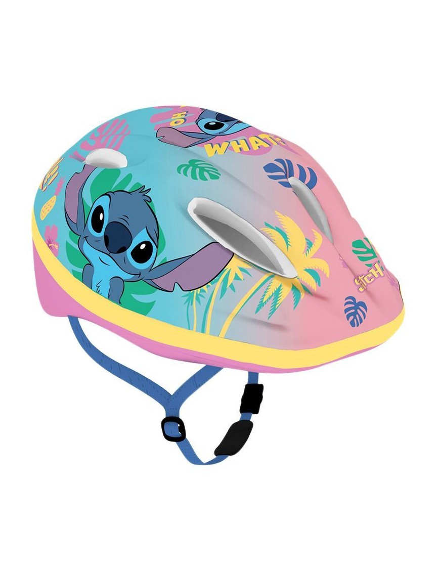 CASQUE VELO ENFANT DISNEY STITCH ROSE AVEC MOLETTE REGLAGE TAILLE 52-56 (VENDU SUR CARTE)