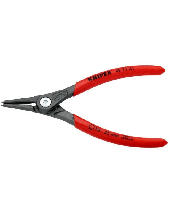 PINCE A CIRCLIPS EXTERIEUR PRO KNIPEX 140mm DIAM CIRCLIPS 10 A 25mm GRIS ANTIROUILLE POINTE 1,3mm (DROITE)  (49 11 A1)  -MADE I