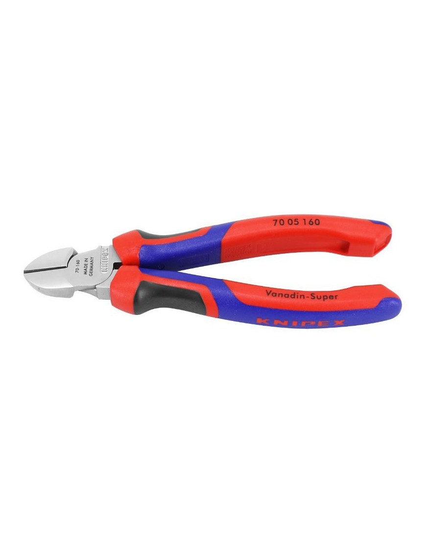 PINCE COUPANTE PRO KNIPEX ROBUSTE 160mm CHROME POUR EPAISSEUR DE MATERIAU DE 2 A 4mm AVEC POIGNEE ERGONOMIQUE (70 05 160)  -MAD