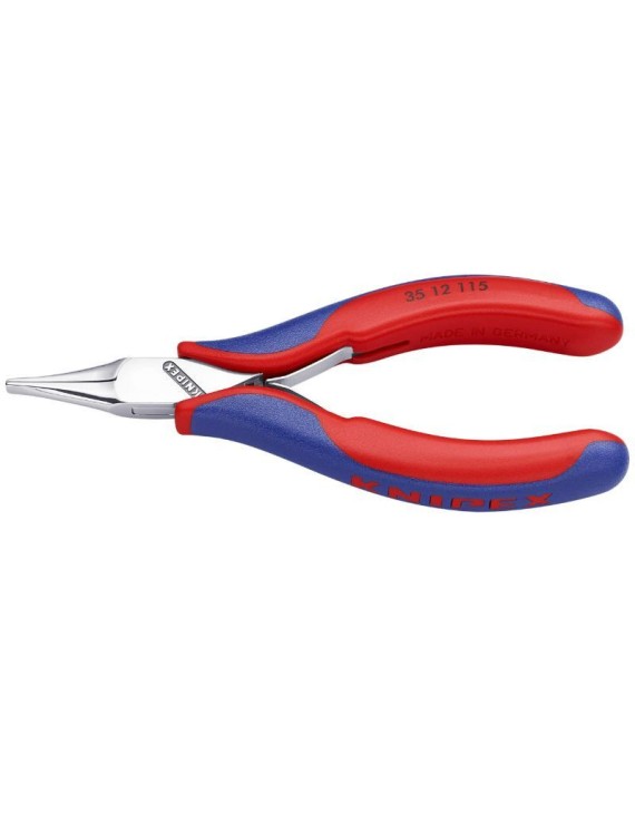 PINCE A BEC PLAT PRO KNIPEX 115mm CHROME AVEC POIGNEE ERGONOMIQUE (IDEAL POUR LES TRAVAUX DE PRECISION) (35 12 115)  -MADE IN G