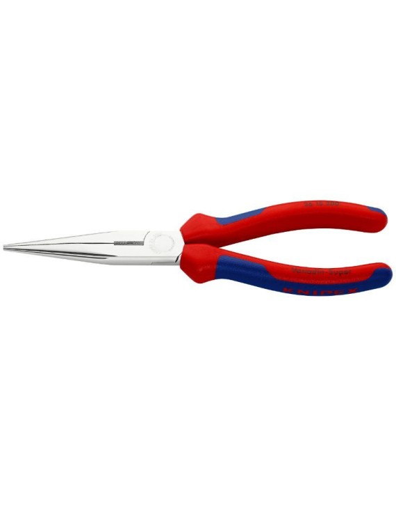 PINCE A BEC FIN DROITE PRO KNIPEX DEMI RONDE 200mm CHROME AVEC POIGNEE ERGONOMIQUE (26 15 200)  -MADE IN GERMANY-