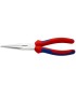 PINCE A BEC FIN DROITE PRO KNIPEX DEMI RONDE 200mm CHROME AVEC POIGNEE ERGONOMIQUE (26 15 200)  -MADE IN GERMANY-